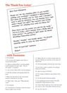 The Thank You Letter